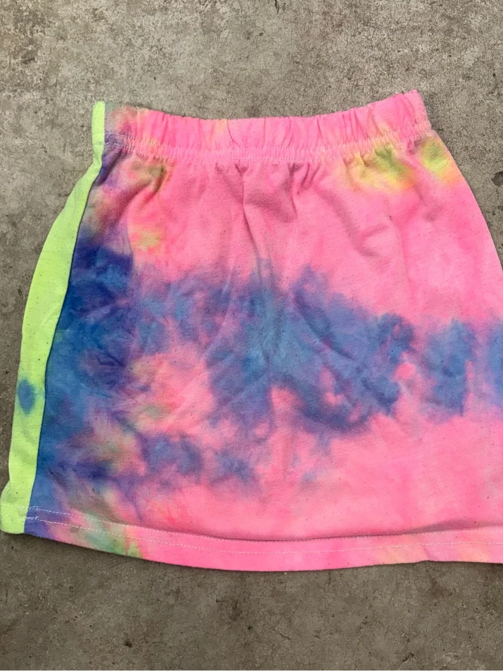 Girls Tie Dye A-Line Skirt Multicolor Elastic Waist Pull On Size 6/7